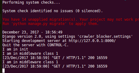 how to develop a distributable django app to block the crawling ip addresses