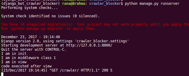 how to develop a distributable django app to block the crawling ip addresses