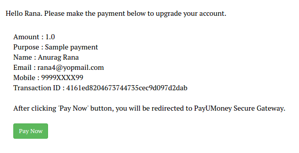 how to integrate payumoney payment gateway in django