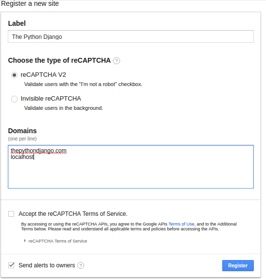 how to use google recaptcha in django
