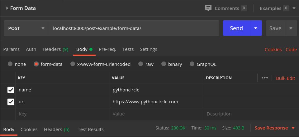 post request form data