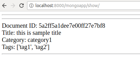 using mongodb in django application